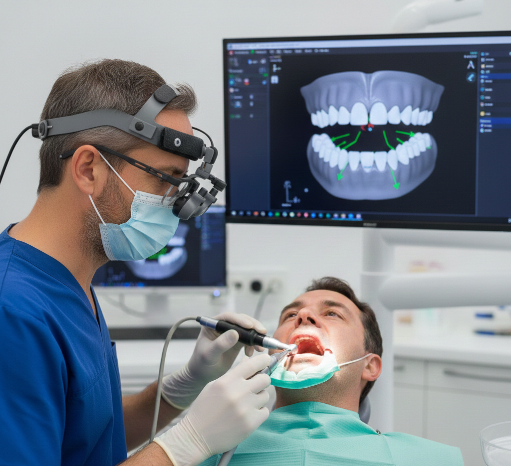navegación dinámica para colocar implantes